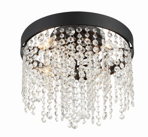 Winham 4 Light Black Forged Flush Mount WIN-613-BF-CL-MWP