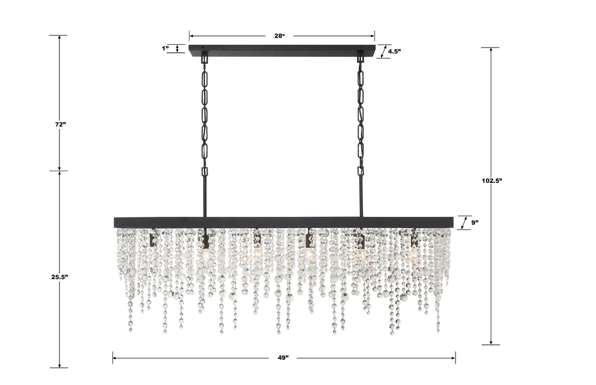 Winham 6 Light Black Forged Chandelier WIN-617-BF-CL-MWP