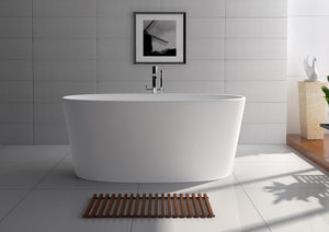 Legion Furniture 62.2" WHITE MATT SOLID SURFACE TUB - NO FAUCET WJ8602-W