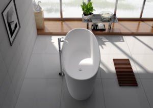 Legion Furniture 62.2" WHITE MATT SOLID SURFACE TUB - NO FAUCET WJ8602-W