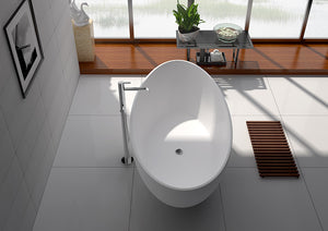 Legion Furniture 63" WHITE MATT SOLID SURFACE TUB - NO FAUCET WJ8643-W-L