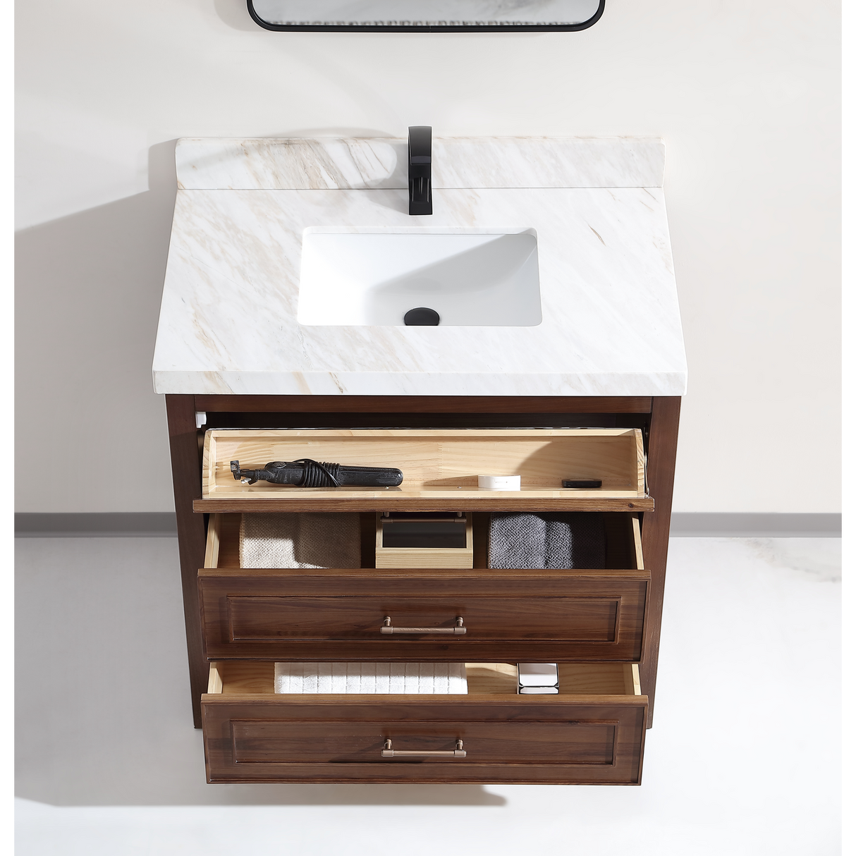 Legion Furniture 36" EBONY SINK VANITY DARK FINISH WITH WK-36 TOP 2" THICK WHITE NATURAL TOP WK2428-36-EB-WITH WHITE NATURAL TOP