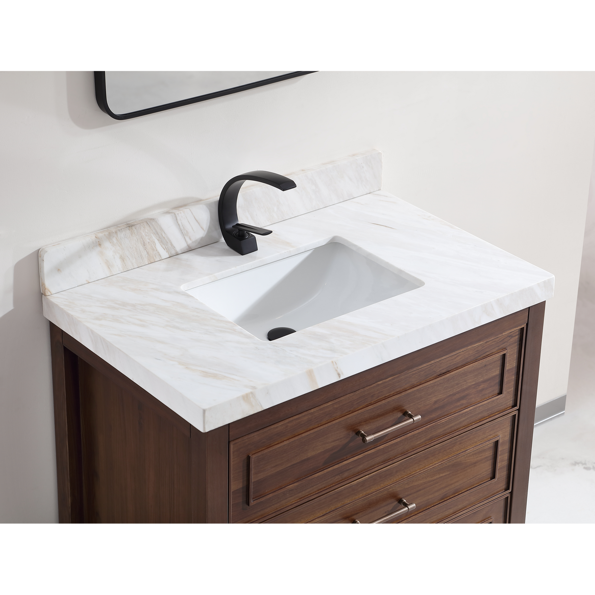 Legion Furniture 36" EBONY SINK VANITY DARK FINISH WITH WK-36 TOP 2" THICK WHITE NATURAL TOP WK2428-36-EB-WITH WHITE NATURAL TOP