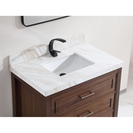 Legion Furniture 36" EBONY SINK VANITY DARK FINISH WITH WK-36 TOP 2" THICK WHITE NATURAL TOP WK2428-36-EB-WITH WHITE NATURAL TOP