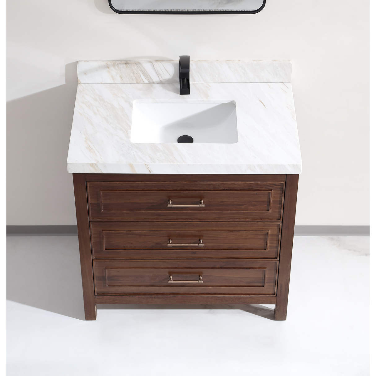 Legion Furniture 36" EBONY SINK VANITY DARK FINISH WITH WK-36 TOP 2" THICK WHITE NATURAL TOP WK2428-36-EB-WITH WHITE NATURAL TOP