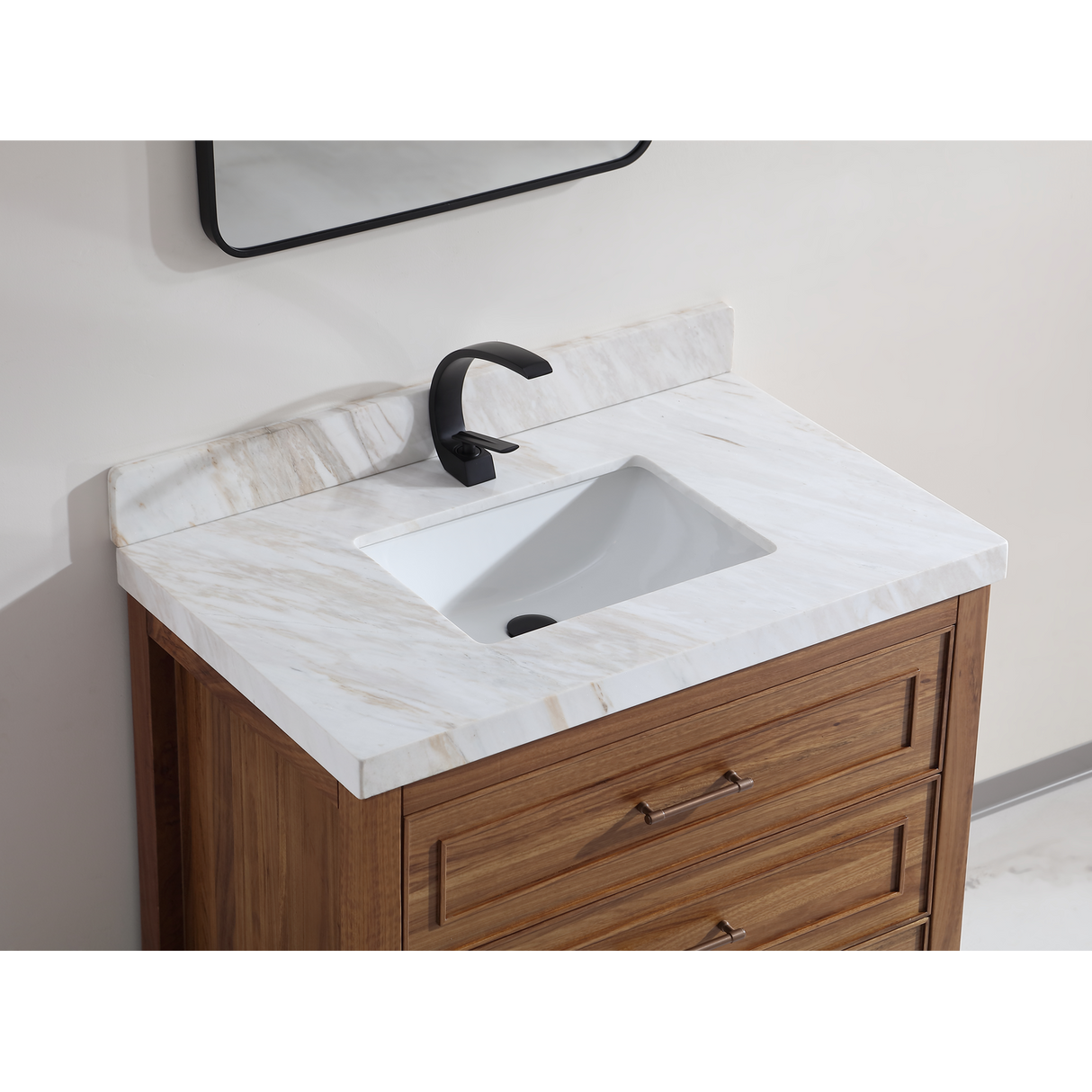 Legion Furniture 36" EBONY SINK VANITY LIGHT FINISH WITH WK-36 TOP 2" THICK WHITE NATURAL TOP WK2428-36-EW-WITH WHITE NATURAL TOP