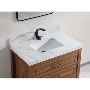 Legion Furniture 36" EBONY SINK VANITY LIGHT FINISH WITH WK-36 TOP 2" THICK WHITE NATURAL TOP WK2428-36-EW-WITH WHITE NATURAL TOP