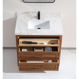 Legion Furniture 36" EBONY SINK VANITY LIGHT FINISH WITH WK-36 TOP 2" THICK WHITE NATURAL TOP WK2428-36-EW-WITH WHITE NATURAL TOP