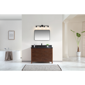 Legion Furniture 48" EBONY SINK VANITY DARK FINISH WITH WK-48 TOP 2" THICK BLACK NATURAL TOP WK2428-48-EB-WITH BLACK NATURAL TOP