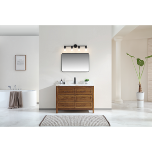 Legion Furniture 48" EBONY SINK VANITY LIGHT FINISH WITH WK-48 TOP 2" THICK WHITE NATURAL TOP WK2428-48-EW-WITH WHITE NATURAL TOP