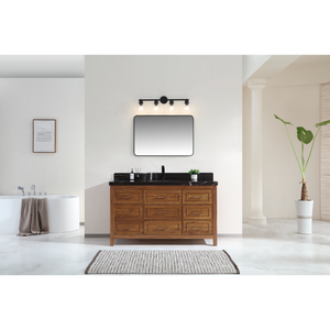 Legion Furniture 60" EBONY SINGLE SINK VANITY LIGHT FINISH WITH WK-60S TOP 2" THICK BLACK NATURAL TOP WK2428-60S-EW-WITH BLACK NATURAL TOP
