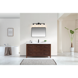 Legion Furniture 60" EBONY SINGLE SINK VANITY DARK FINISH WITH WK-60S TOP 2" THICK WHITE NATURAL TOP WK2428-60S-EB- WITH WHITE NATURAL TOP