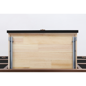Legion Furniture 48" VANITY WITH GOLDEN BRUSH STAINLESS STEEL FRAME AND TRICORN BLACK FINISH WITH 2' THICK WHITE NATUAL STONE TOP WK2438-48-BG-WITH WHITE NATURAL TOP