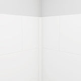 DreamLine DreamStone 36 in. D x 36 in. W x 84 in. H Corner Shower Wall Kit in White Traditional Subway Pattern