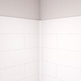 DreamLine DreamStone 36 in. D x 36 in. W x 84 in. H Corner Shower Wall Kit in White Modern Subway Pattern