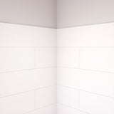 DreamLine DreamStone 36 in. D x 36 in. W x 84 in. H Corner Shower Wall Kit in White Modern Subway Pattern