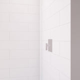 DreamLine DreamStone 36 in. D x 36 in. W x 84 in. H Corner Shower Wall Kit in White Modern Subway Pattern