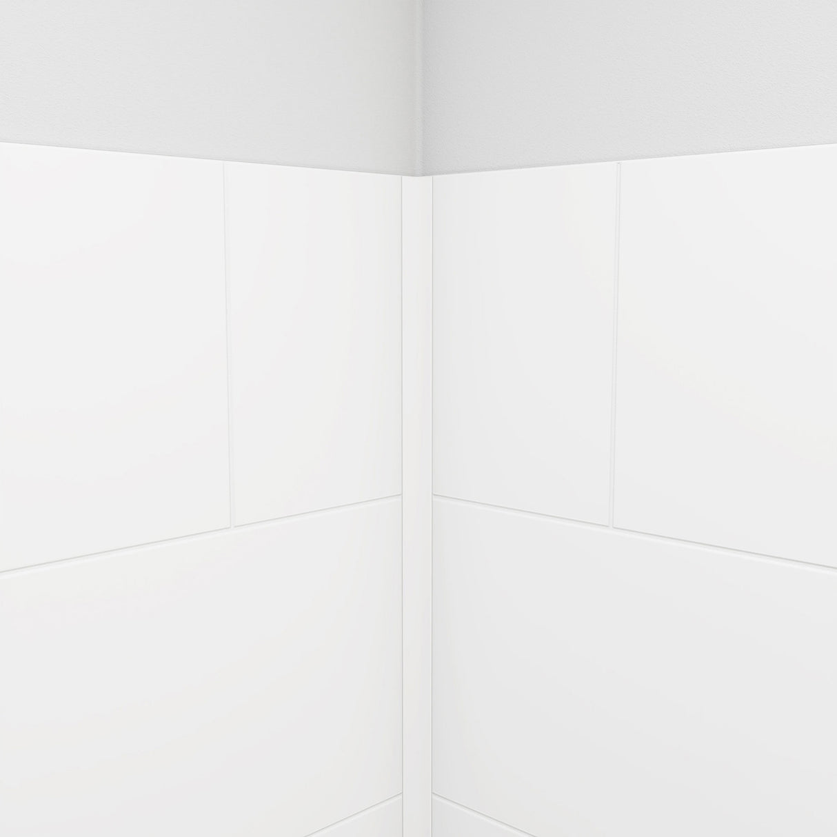 DreamLine DreamStone 42 in. D x 42 in. W x 84 in. H Corner Shower Wall Kit in White Traditional Subway Pattern