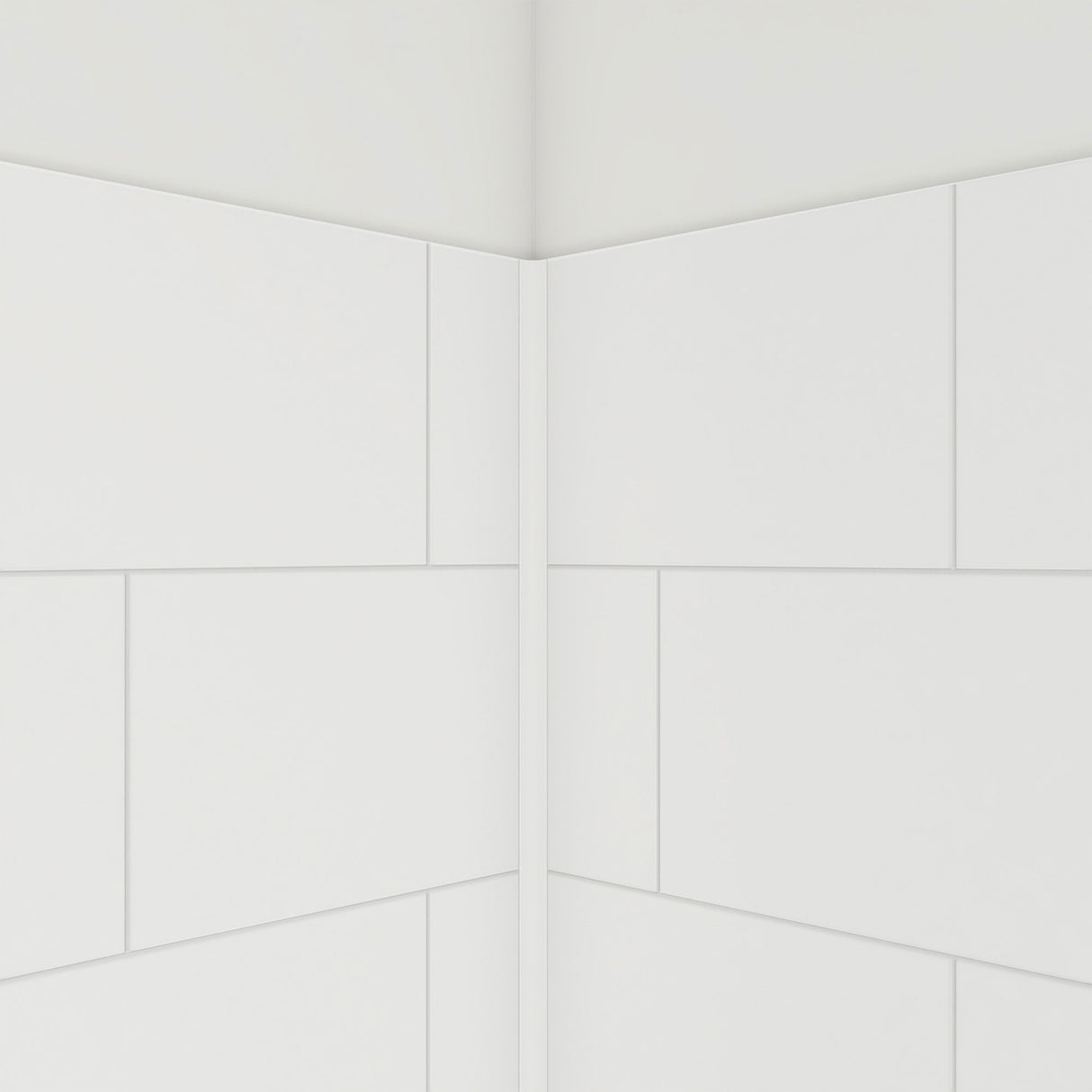 DreamLine DreamStone 36 in. D x 50 in. W x 84 in. H Shower Wall Kit in White Traditional Subway Pattern