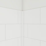 DreamLine DreamStone 36 in. D x 50 in. W x 84 in. H Shower Wall Kit in White Traditional Subway Pattern