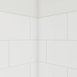 DreamLine DreamStone 36 in. D x 50 in. W x 84 in. H Shower Wall Kit in White Traditional Subway Pattern