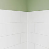 DreamLine DreamStone 36 in. D x 50 in. W x 84 in. H Shower Wall Kit in White Modern Subway Pattern