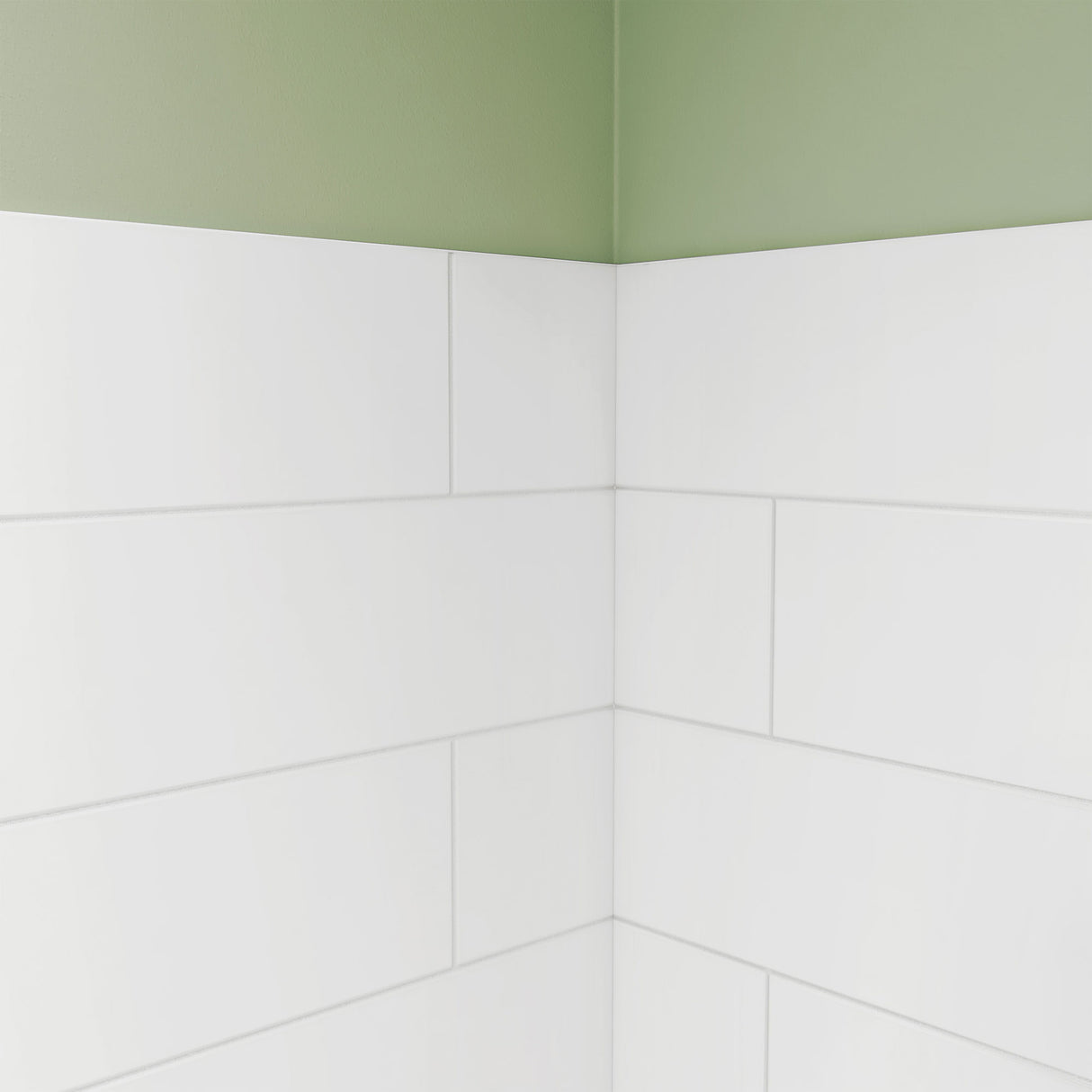 DreamLine DreamStone 36 in. D x 50 in. W x 84 in. H Shower Wall Kit in White Modern Subway Pattern