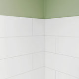 DreamLine DreamStone 36 in. D x 50 in. W x 84 in. H Shower Wall Kit in White Modern Subway Pattern