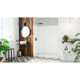 DreamLine DreamStone 36 in. D x 62 in. W x 84 in. H Shower Wall Kit in White Traditional Subway Pattern