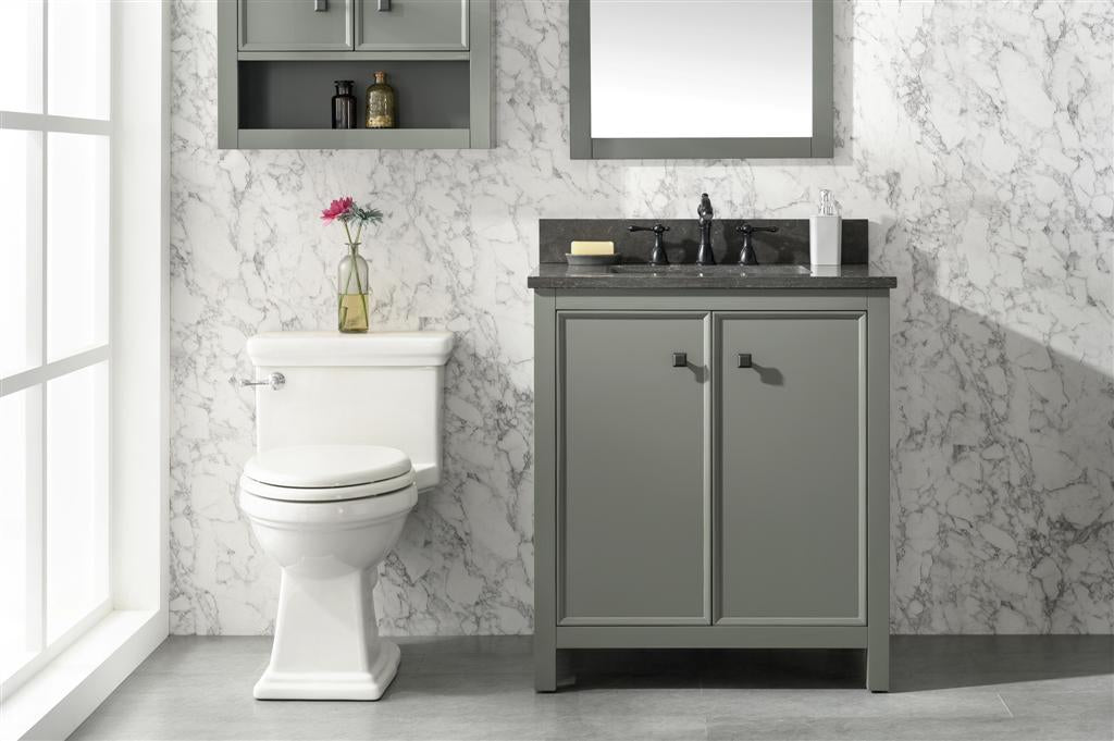 Legion Furniture 30" PEWTER GREEN FINISH SINK VANITY CABINET WITH BLUE LIME STONE TOP WLF2130-PG