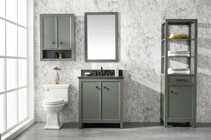 Legion Furniture 30" PEWTER GREEN FINISH SINK VANITY CABINET WITH BLUE LIME STONE TOP WLF2130-PG