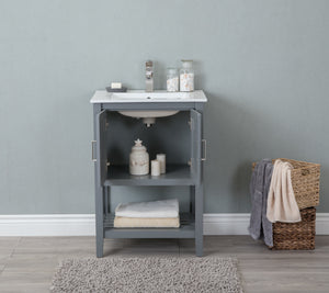 Legion Furniture 24" KD WESTCHESTER GRAY SINK VANITY WLF6023-JK