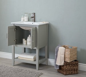 Legion Furniture 24" KD WHITE GRAY SINK VANITY WLF6023-RL