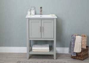 Legion Furniture 24" KD WHITE GRAY SINK VANITY WLF6023-RL