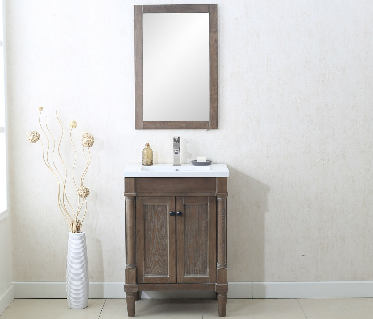 Legion Furniture 24" WEATHERED GRAY SINK VANITY WLF7021-24
