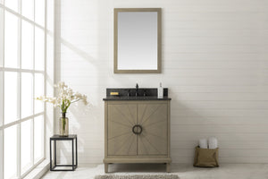 Legion Furniture 30" ANTIQUE GRAY OAK VANITY WITH BLUE LIMESTONE TOP WLF7040-30-AGO-BS