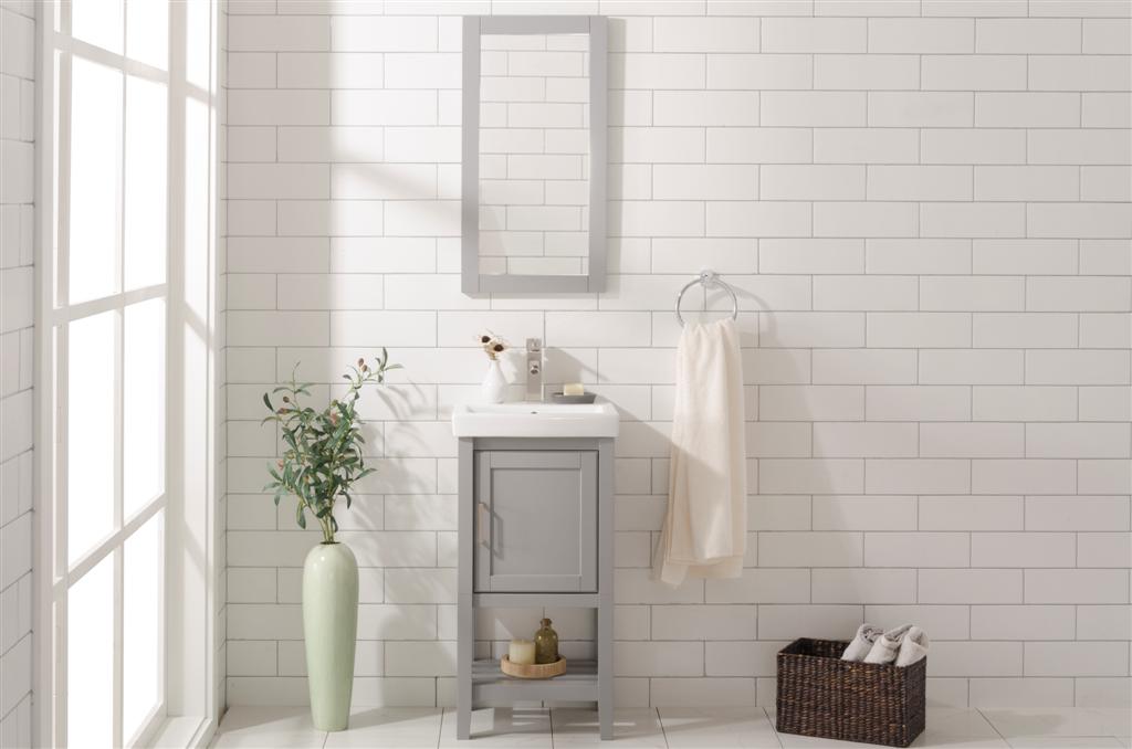 Legion Furniture 18" GRAY SINK VANITY WLF9018-G
