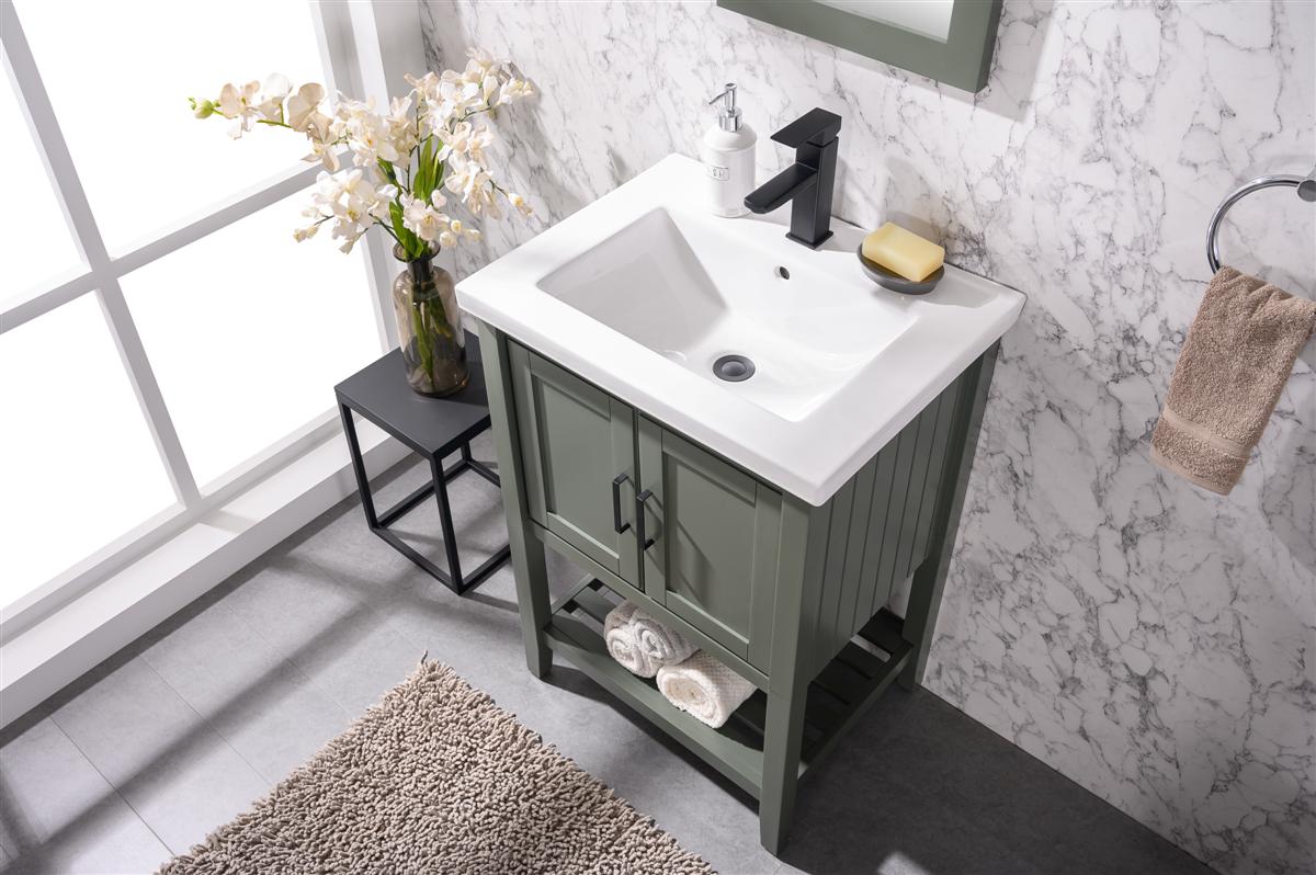 Legion Furniture 24" KD PEWTER GREEN SINK VANITY WLF9024-PG