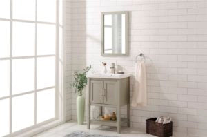 Legion Furniture 24" KD WHITE GRAY SINK VANITY WLF9024-RL