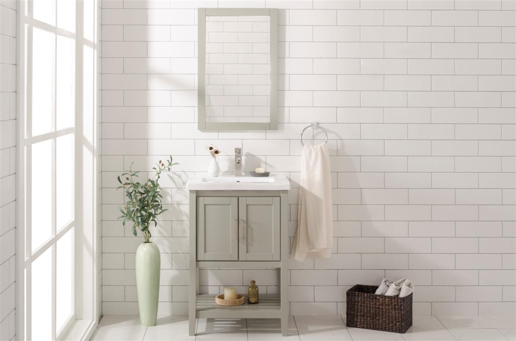 Legion Furniture 24" KD WHITE GRAY SINK VANITY WLF9024-RL