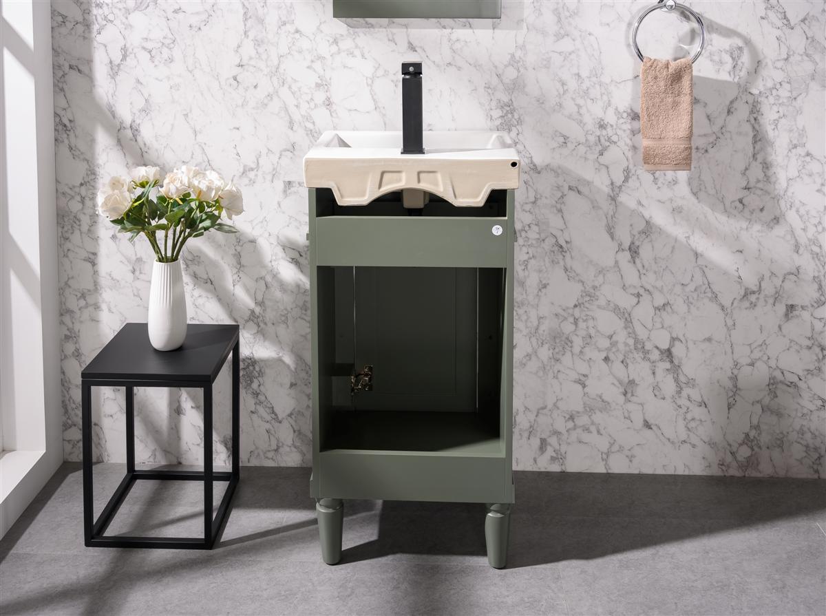 Legion Furniture 18" PEWTER GREEN SINK VANITY WLF9218-PG