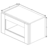 Charcoal 21" Wide × 42" High Wall Cabinet - J&K Cabinetry