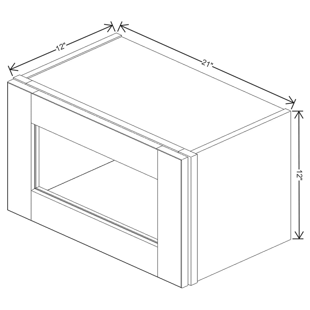 Dove 21" Wide × 42" High Wall Cabinet - J&K Cabinetry