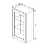 Charcoal 30" Wide × 42" High Wall Cabinet - J&K Cabinetry