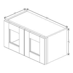 Mahogany " Wide × " High Wall Cabinet - J&K Cabinetry