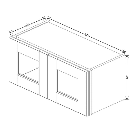 Dove 27" Wide × 42" High Wall Cabinet - J&K Cabinetry