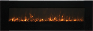 Amantii WM-FM-50-BG-3 Wall Mount/ Flush Mount Smart Electric  50" Indoor / Outdoor WiFi Enabled Fireplace , Featuring a MultiFunction Remote Control , Multi Speed Flame Motor