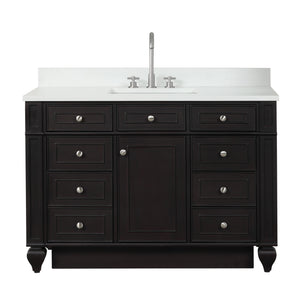 Winston 48" Single Sink Vanity with White Quartz Top