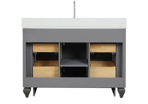 Winston 48" Single Sink Vanity with White Quartz Top