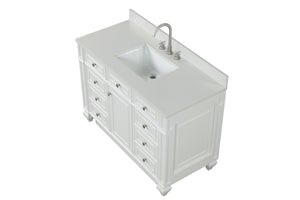 Winston 48" Single Sink Vanity with White Quartz Top